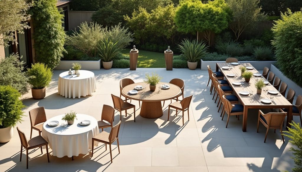 Choisir la taille d&rsquo;une table de jardin selon le nombre de convives