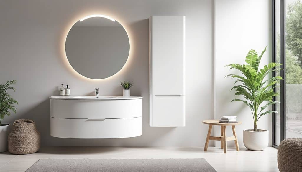 Meuble salle de bain arrondi : coût et entretien