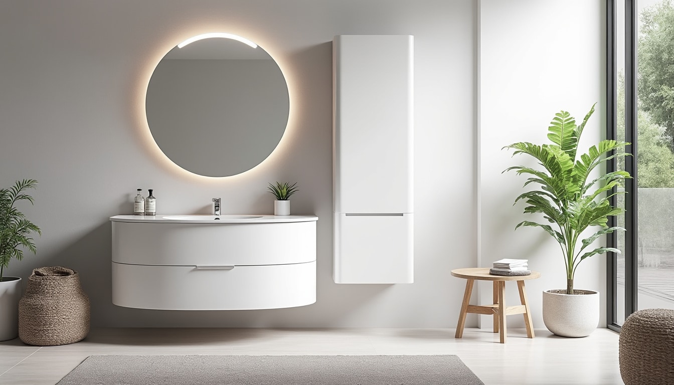 Meuble salle de bain arrondi : coût et entretien