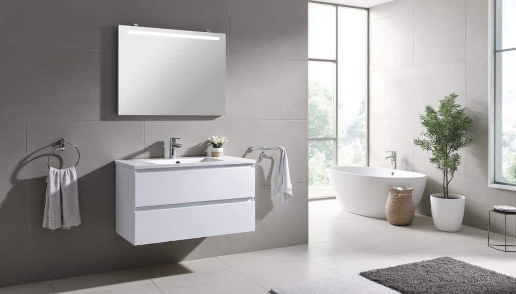 Meuble salle de bain but : dimensions, raccordement et compatibilité