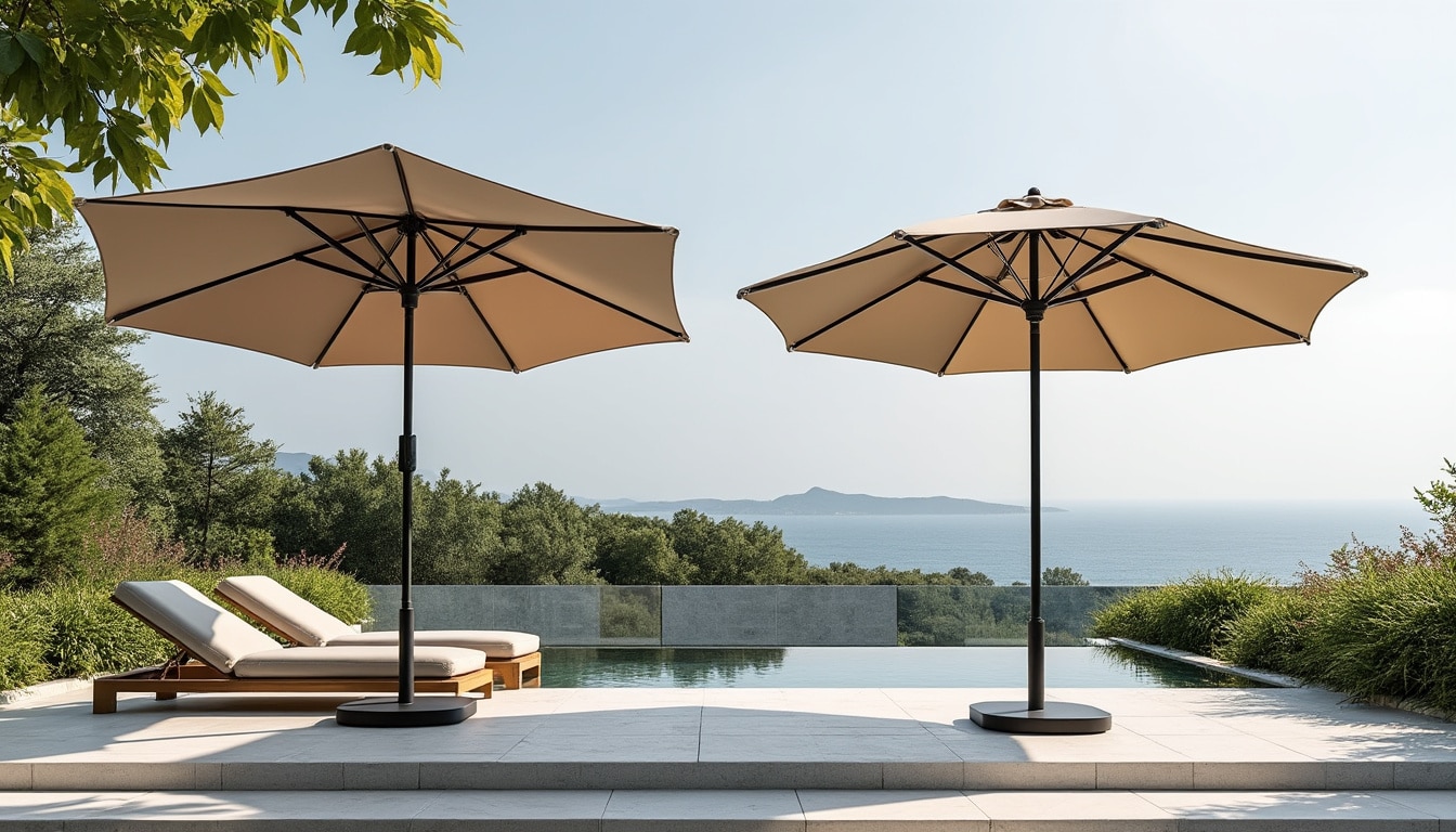 Parasol déporté ou droit : ce qui tient au vent