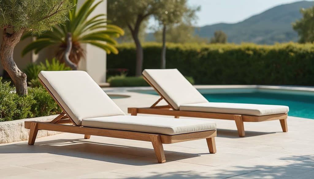 Bain de soleil en teck : les modèles qui vieillissent bien