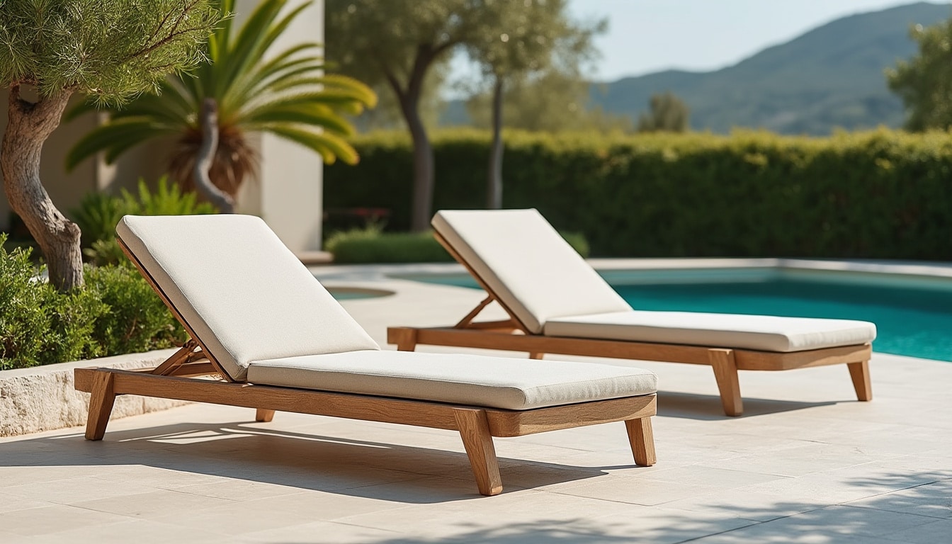 Bain de soleil en teck : les modèles qui vieillissent bien