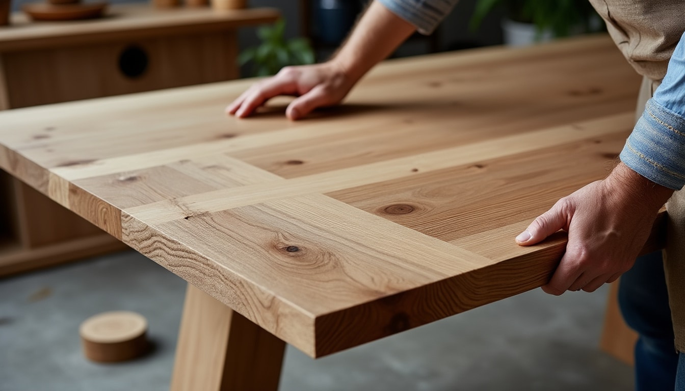 Table à manger en bois massif : le mouvement du bois à anticiper