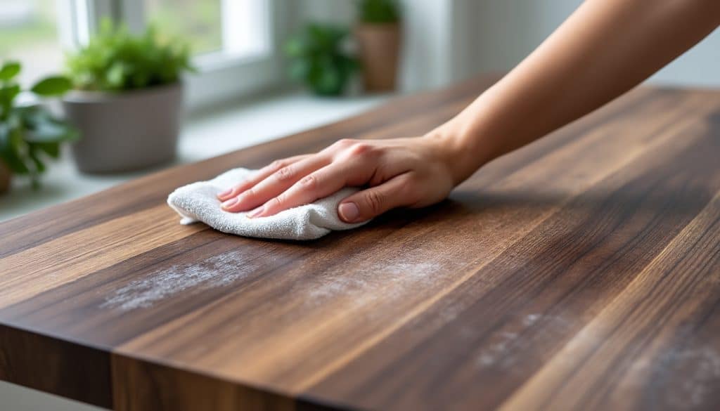Traces blanches sur un meuble : les faire partir