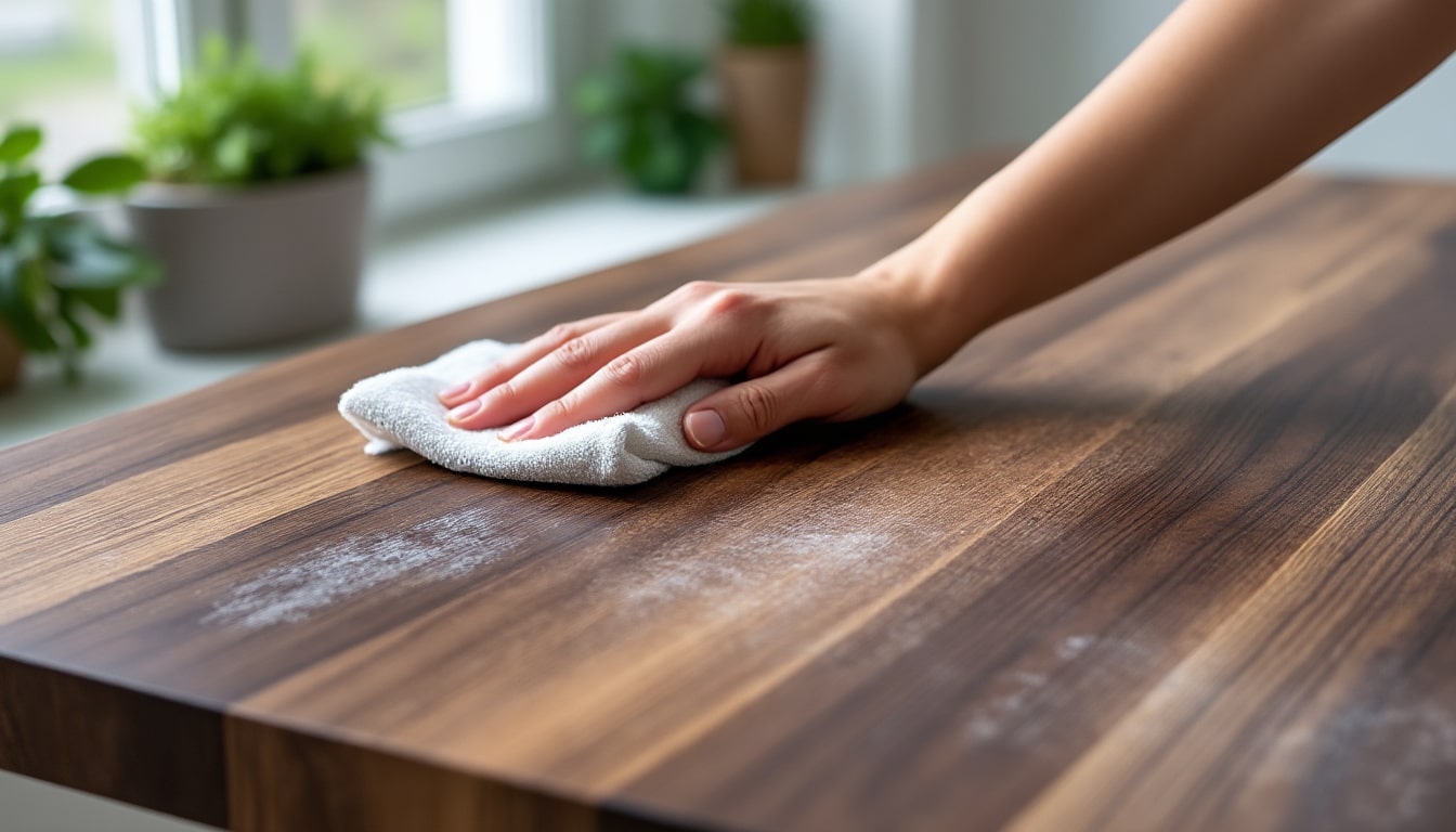 Traces blanches sur un meuble : les faire partir